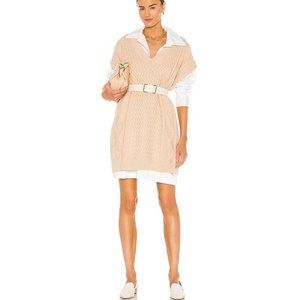 L'Academie Cable Vest Dress in Neutral